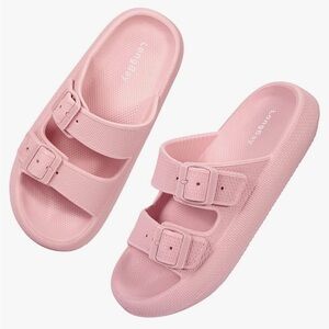 Unisex Double Buckle Adjustable EVA Slide Slippers